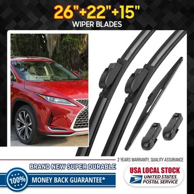 26'' 22'' 15'' High Quality TOP LOCK Windshield Wiper Blades Frameless Streak-Free