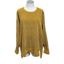 Eileen Fisher Womens Tan Organic Cotton Quiet Luxury Chenille Sweater Sz M