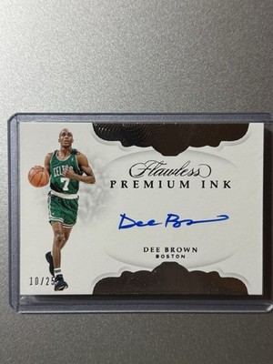 Dee Brown Boston Celtics Panini Flawless NBA 2018-19 PREMIUM INK AUTO SP /25