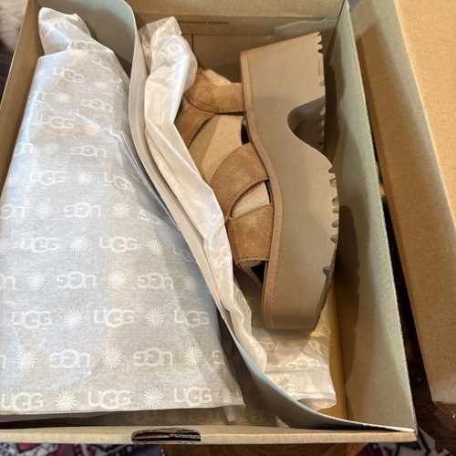 UGG New Heights Ankle Strap Women's Size 7 Shoes Chestnut Comfort Sandals NEW - Picture 4 of 5