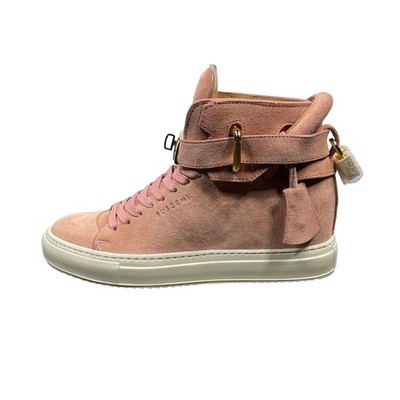 Buscemi Womens 100MM Alta Alba Rosata Suede HighTop Sneaker Shoes US 5 EU 35 New