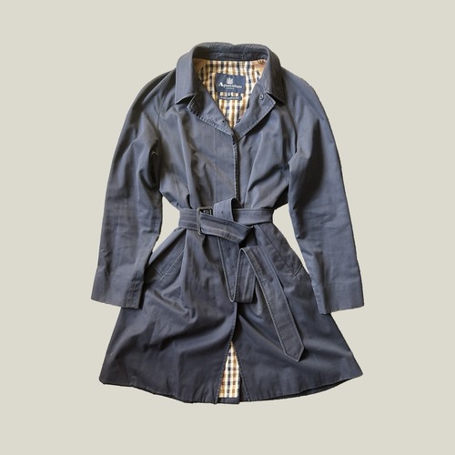 Aquascutum - Trench donna blu navy con cinture - UK 14