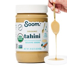 Soom Foods Organic Tahini, Creamy Sesame Paste, 16oz, 1 Pack