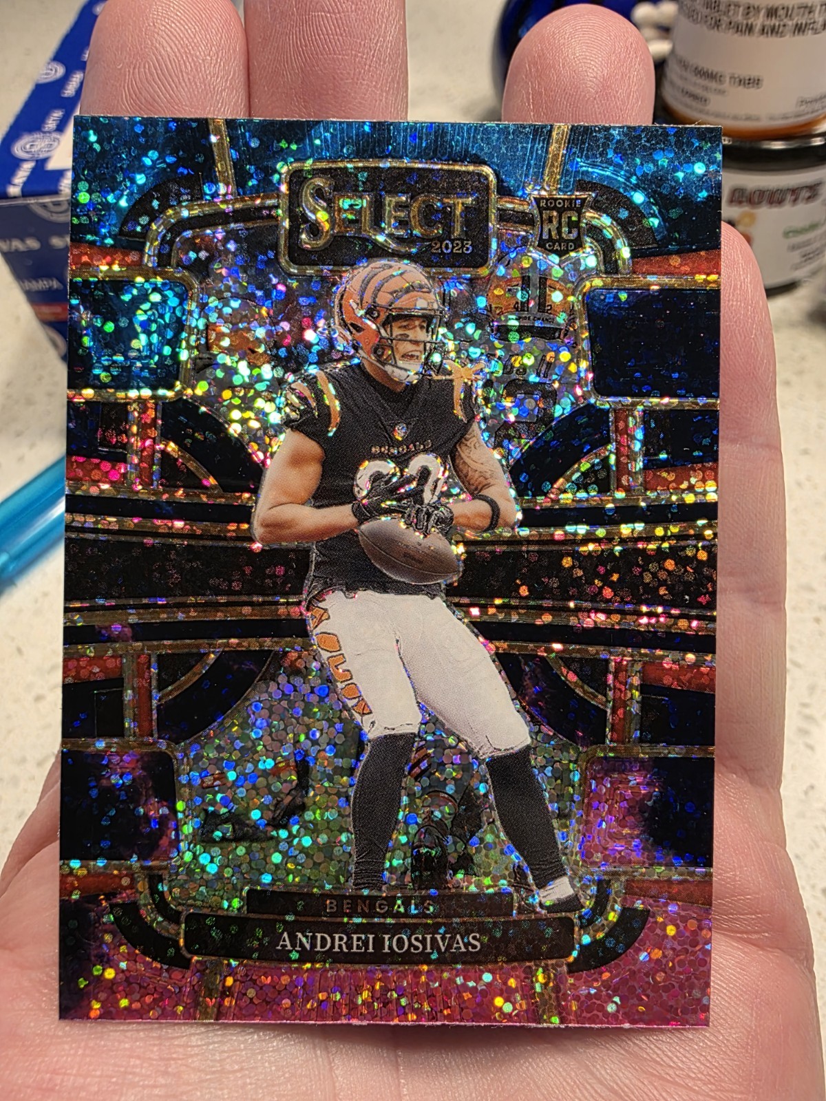 2023 Select Andrei Iosivas RC Cosmic Prizm SSP Concourse #21 Bengals