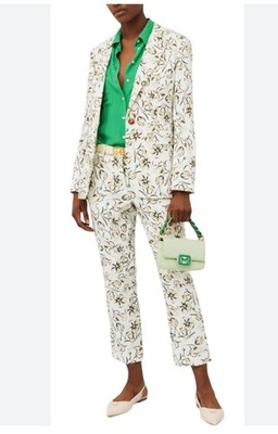MARELLA by Max Mara | Zuara Floral Two-Piece Suit Set | Blazer + Cropped Cigaret