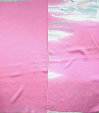 [AYANE] CRANE BIRDS & PINK SOLID  (PAIR)  - Japanese Silk  KIMONO Fabric