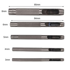 Leather Hole Punch Set 5pcs 34568mm Steel Tools for Leather Canvas and Rubber