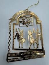 Vintage Billy Bob’s Honky Tonk Texas State Christmas Ornament 3D 1994