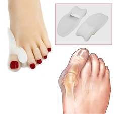 2X Silicone Gel Bunion Toe Protector Straightener Corrector Spreader Splint Pads