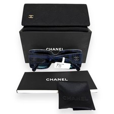 Chanel Sunglasses 5435A 1669/S2 Black Gray Blue Tweed Blue Gradient w/case NWT