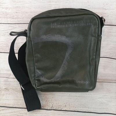 Strellson Crossbody Purse Black Gray Switzerland Leather