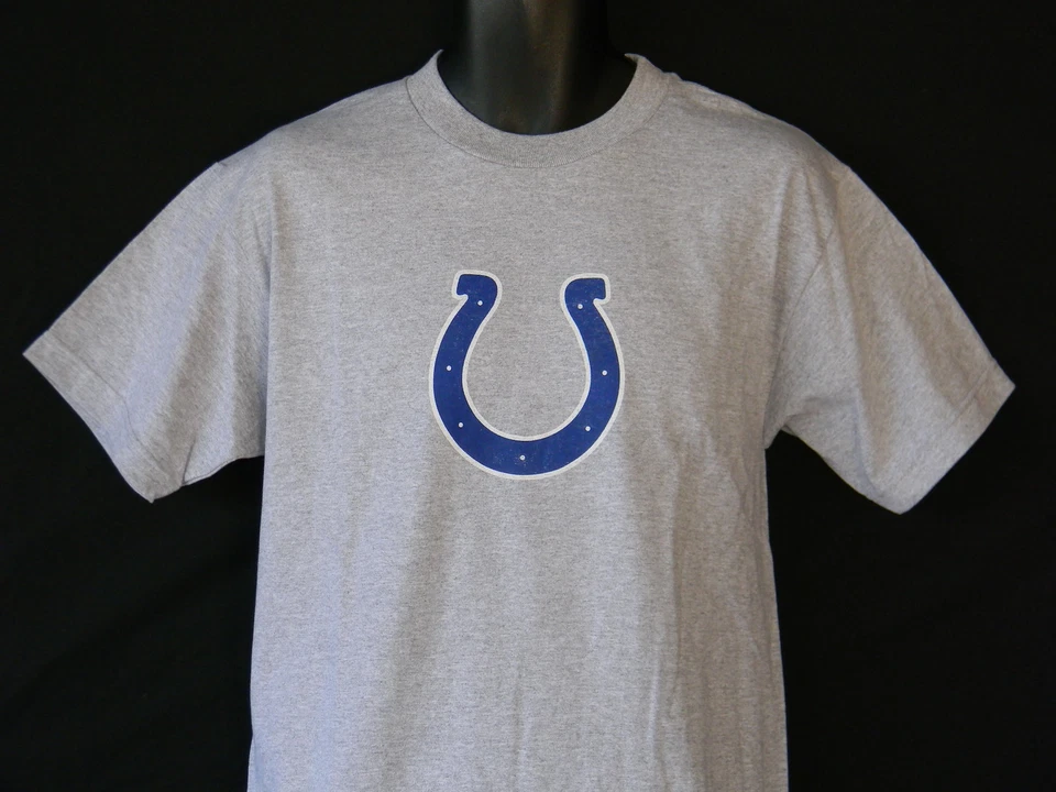 Camiseta Indianapolis Colts Para Hombre Pequeña Gris Logo NUEVA Manga Corta NFL Fútbol Foto 3 de 4