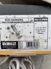 ⚡️(QTY 100) Dewalt Rod Hanger 50215-PWR X 1 1/4”