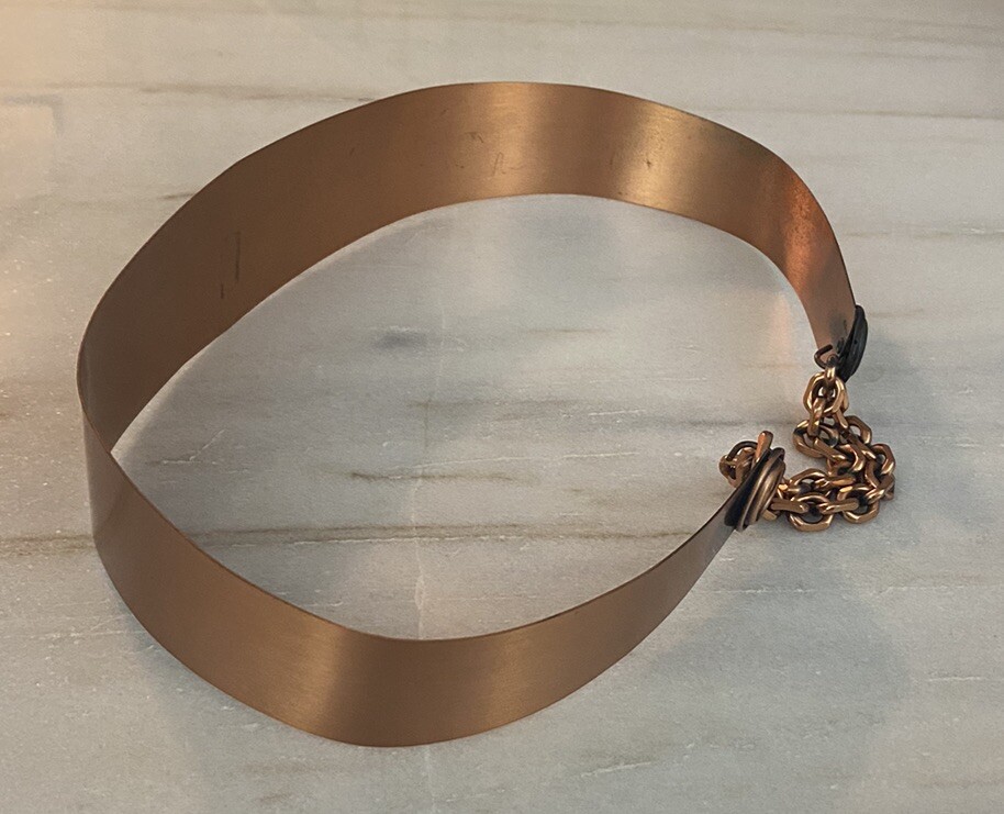 NWOT Copper Color Drop Beaded Chain Belt Vintage copper chain belt - Gem main image 3