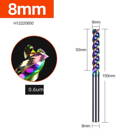 1mm to 20mmSolid Carbide End Mill 3 Flute HRC65 DLC Coated Slot Drills - - Picture 42 of 53