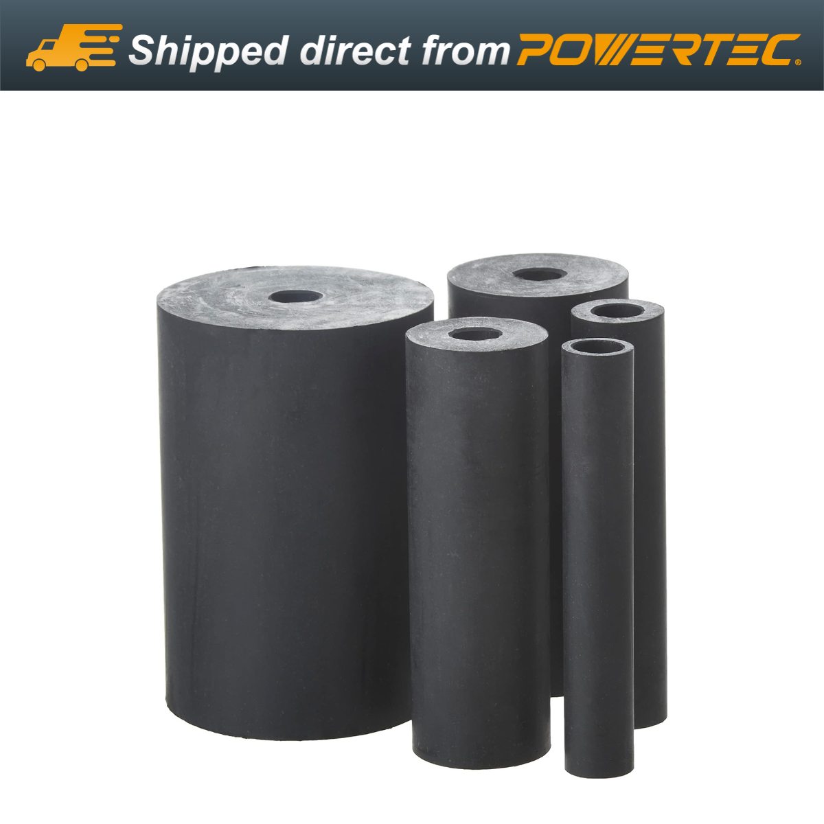 POWERTEC OS1000004 oscillerende schuurmachine rubberen trommel, 3/4, 1, 1-1/2, 2, 3, 5/PK