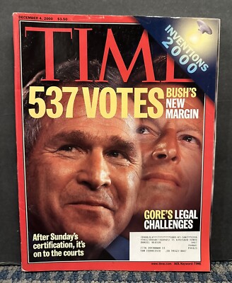 2000 December 4th Time Magazine, George Bush, Al Gore (B32)
