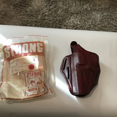 STRONG BROWN Leather Concealment  Holster #929-9  S&W,RUGER,LLAMA,TAURUS LH #C57