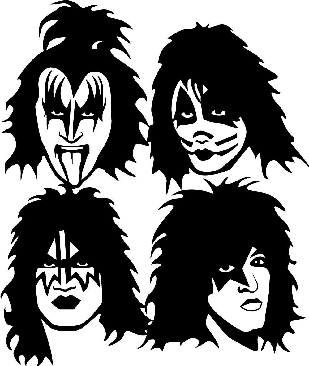 KISS Paul Stanley Gene Simmons Ace Frehley VINYL DECAL KISS Paul Stanley Gene Simmons Ace Frehley VINYL DECAL