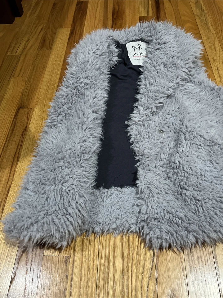 Chaleco Peludo Vegano Johnny Was Pete & Greta Azul Gris, Talla Pequeña Foto 2 de 4