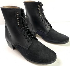 WWII GERMAN M43 M1943 COMBAT FIELD LEATHER LOW BOOTS-SIZE 10