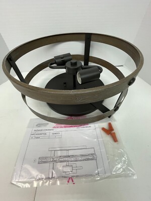 NEW Progress Lightning Hubbell Graphite Round 2-Light Flush Mount Fixture