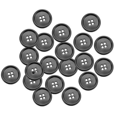 20 Stück Metall Nähen Knopf, 25 mm 4 Löcher Runde Knöpfe für Kleidung, Rotguss