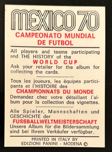 PANINI WORLD CUP 1970 CZERWONY/CZARNY - WYBIERZ SWOJE KARTY - Zdjęcie 50 z 348