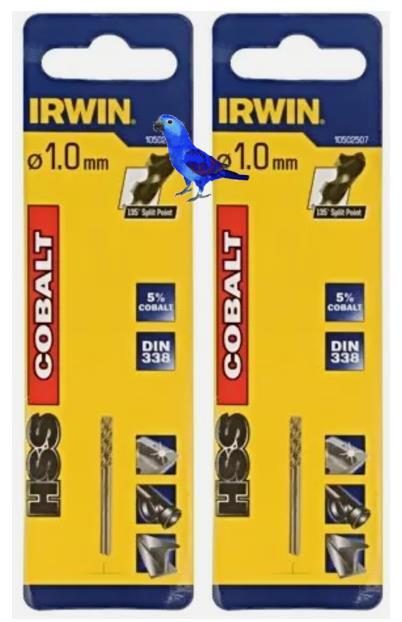 Irwin Hss Cobalt Drill Bits (2) 1.0Mm Ol:34mm Wl:12mm - Black - Image 4