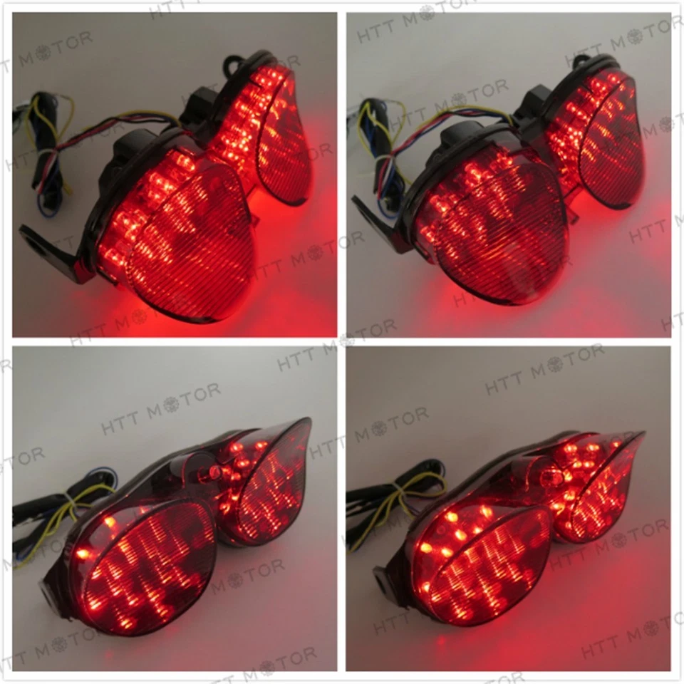 Luz trasera LED integrada HTTMT con señales para Yamaha YZF R6 2001 2002 Sportbike Foto 2 de 4