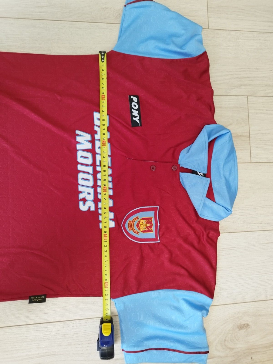 Maillot De Football West Ham United Vintage 1995/1997 - Réplique Rétro PONY - Taille M - Occasion Très Bon état