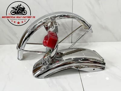 71-73 Honda CB500 Tail Light Bracket, Front & Rear Fender 4 Pieces.CB500K Chrome
