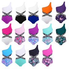 Girls Swimsuit UV Protection Bodysuit Printing One-Piece Swimwear Surfing Pool
