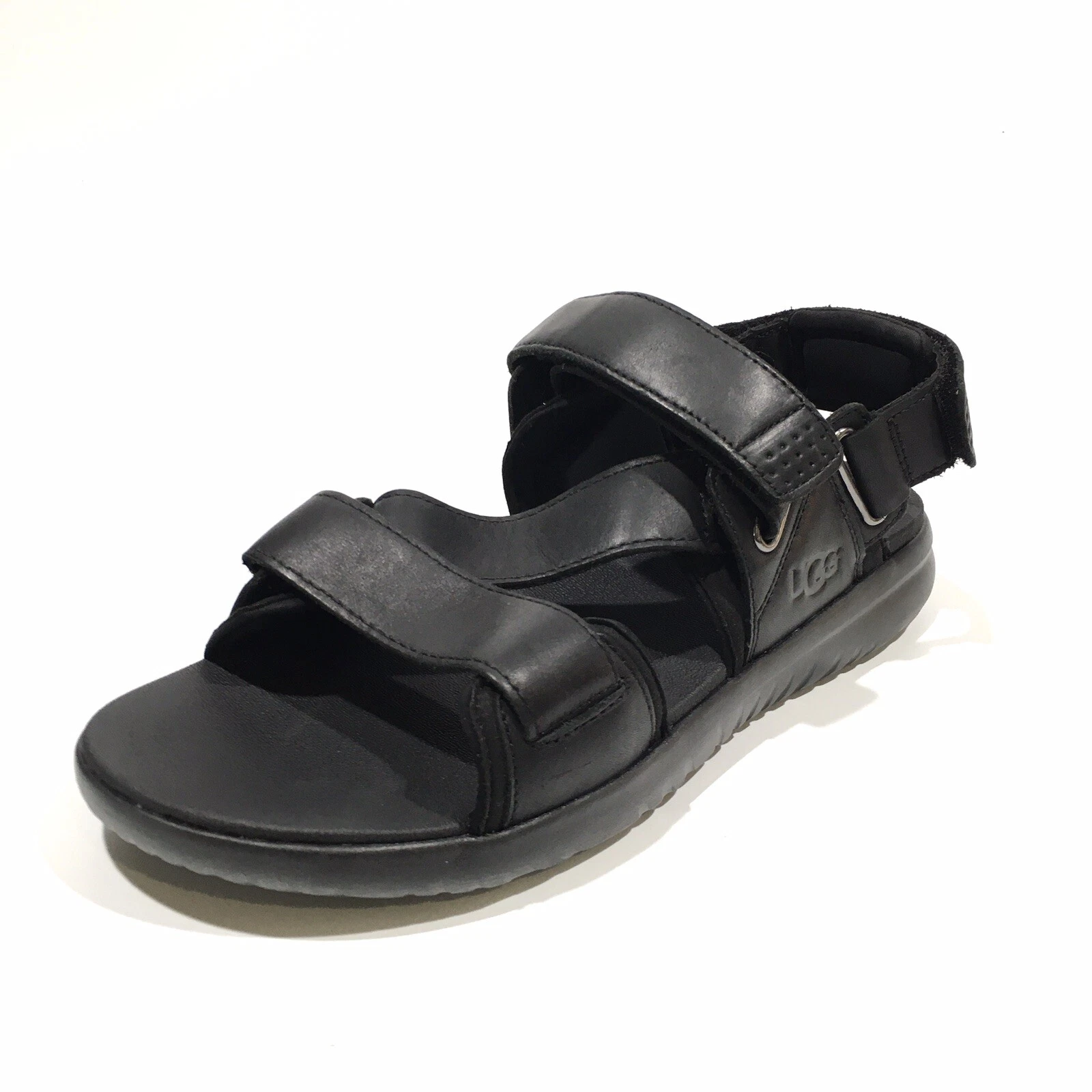 SANDALI SPORTIVI UOMO UGG UNION STRAP PELLE NERA US 11 NUOVI