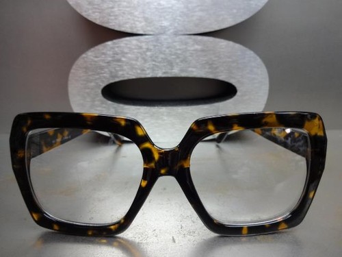 HUGE OVERSIZE VINTAGE Style Clear Lens EYE GLASSES Thick Tortoise Fashion Frame - Picture 5 of 10