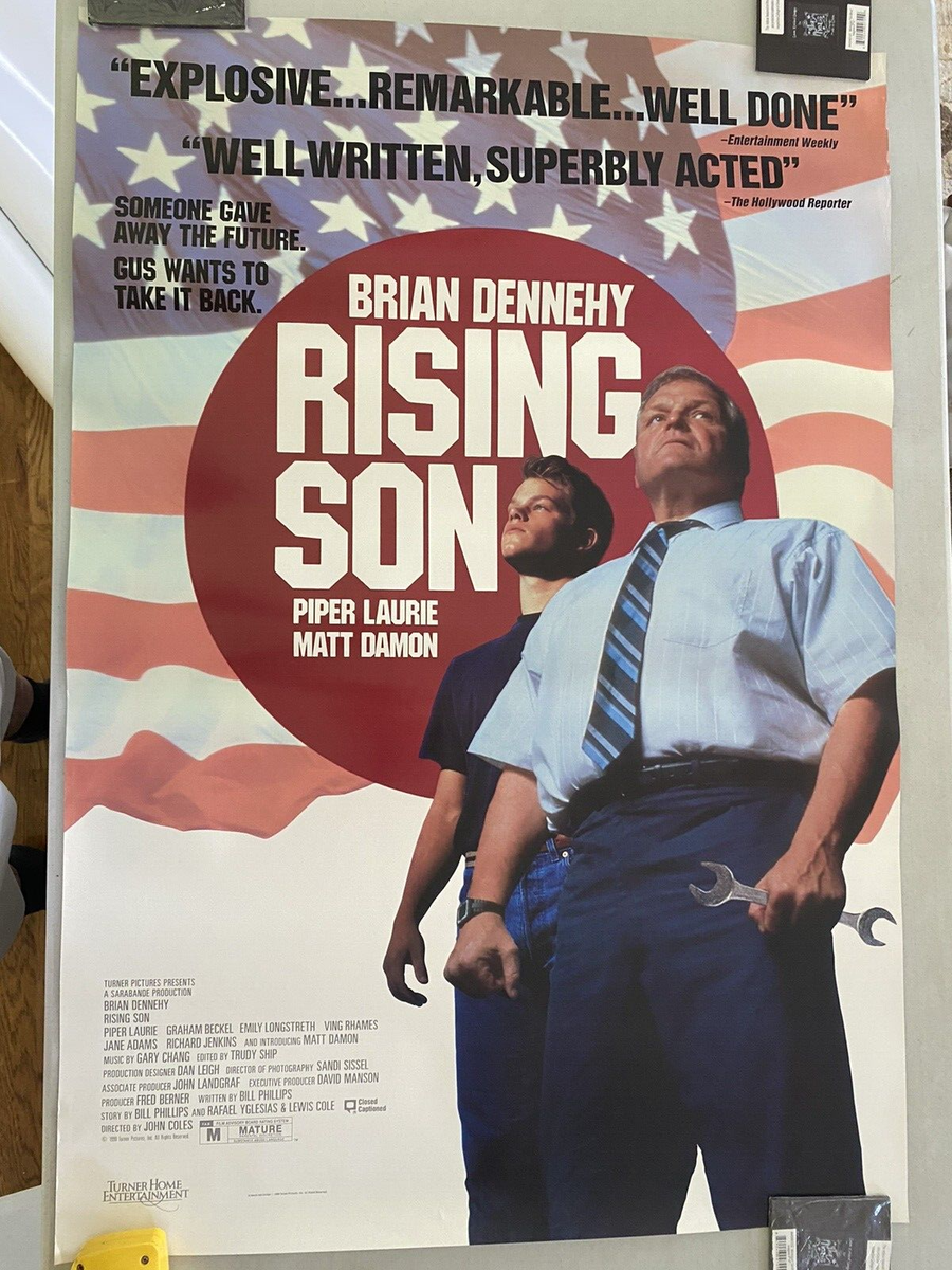 Rising Son Original video release poster Dennehy/Damon 39 x 27  Rolled