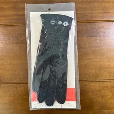 Vintage New Par Mate Right Hand Golf Glove Mens Medium E 60 Black