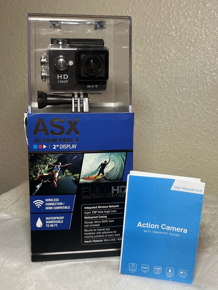 Multi-Purpose 1080P Full HD Waterproof Action Sport Camera With Accessories New - Image 4 of 4