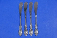 4 x Oneida Brahms Stainless Flat Handle Butter Spreaders 6 ¼” (No Pierce)