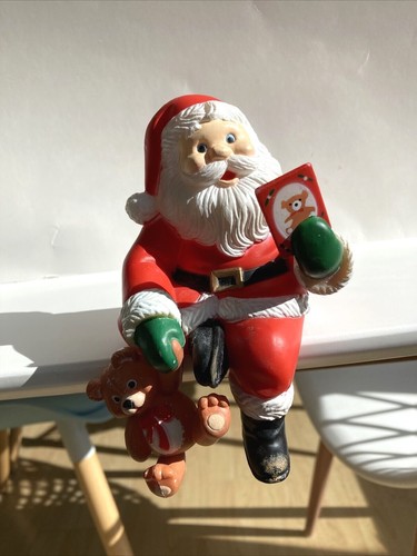 Libro vintage de niñera de estante de Santa con oso de peluche y oso de peluche - Imagen 3 de 12