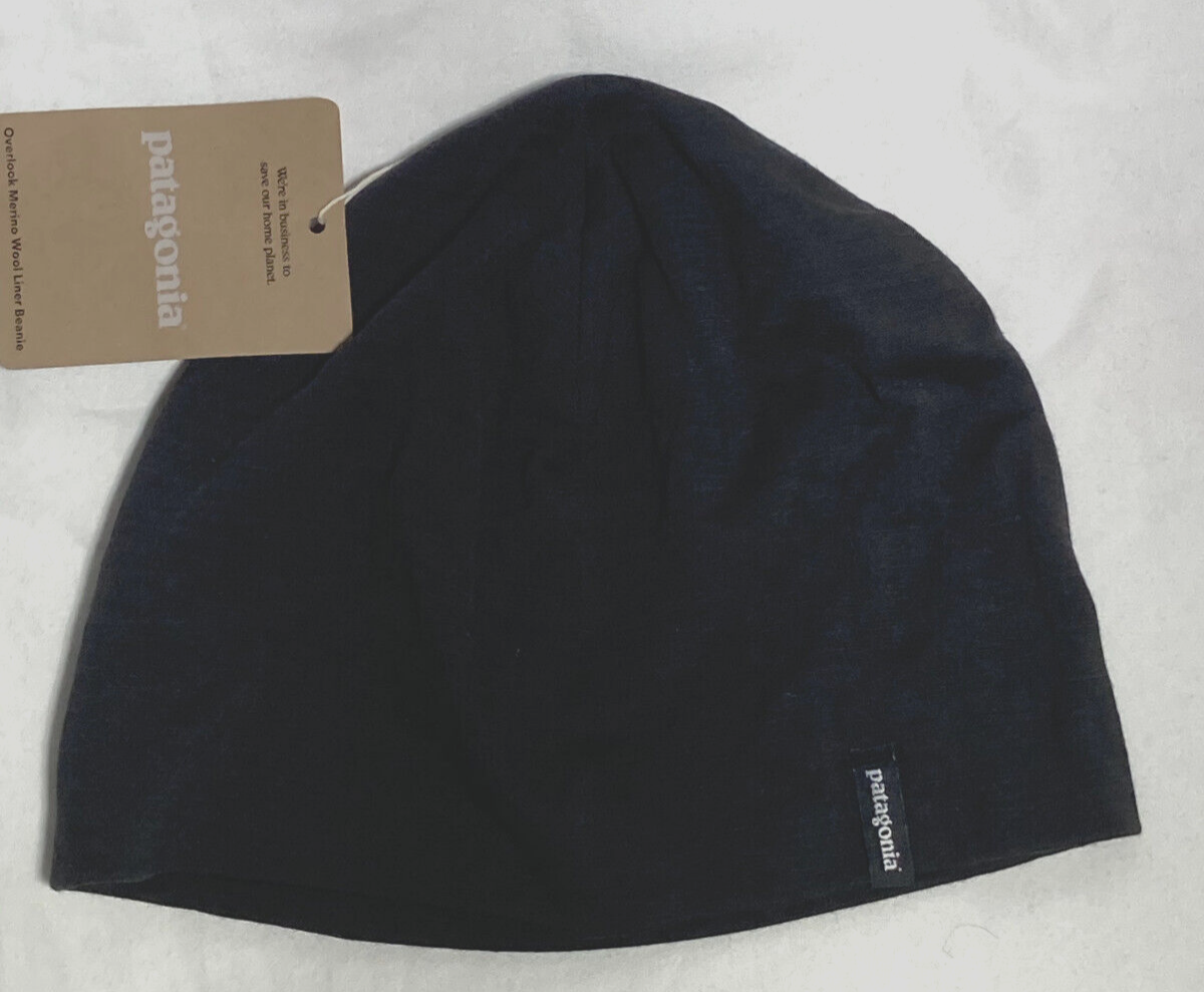 Patagonia Overlook Merino Wool Liner Beanie Winter Hat Unisex 33420 Black OS