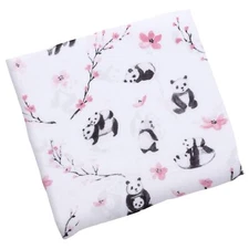 Stephen Joseph, Unisex Baby Cotton Muslin Swaddle Blanket, Panda