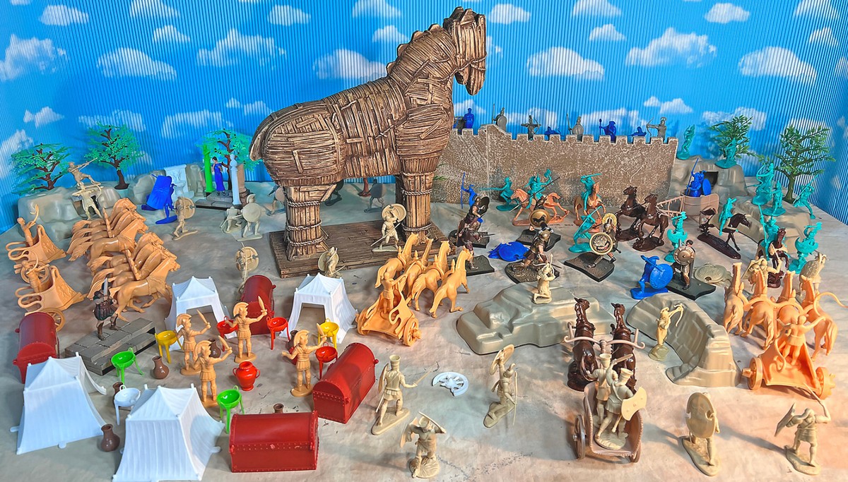 Super Deluxe Trojan War Playset - 60mm plastic toy soldiers