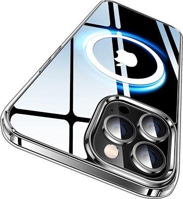 CASEKOO Crystal Clear Magnetic iPhone 14 Pro Max Hülle [Super Magnet Handyhülle