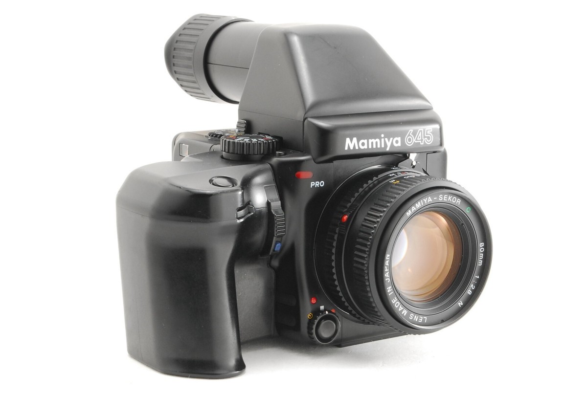 フィルムカメラ Mamiya 645 PRO AE Finder 80mm F/2.8 N マミヤ 645 PRO TL 80mm F2.8 N付 AEプリズムファインダー付