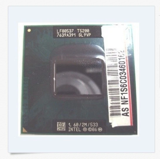 Intel Core 2 Duo T5200 SL9VP 1.60GHz/2M/533MHz Socket M  CPU LF80537GE0252M - Image 3 of 3
