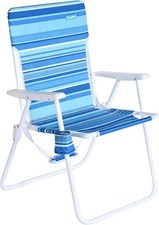 Sunnyfeel 15" Tall Folding Beach Chair, Heavy Duty 300 LBS, Portable & Oversized