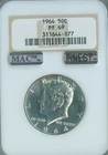 1964 KENNEDY HALF DOLLAR NGC  PF69 MAC FINEST & SPOTLESS .