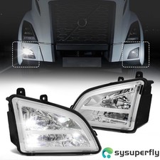 2pcs Pair For Volvo Vnl 2018 Truck Full Led Fog Lights Lamps Chrome