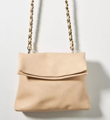 Anthropologie Lucca Beige Crossbody Bag purse clutch NEW with Tags